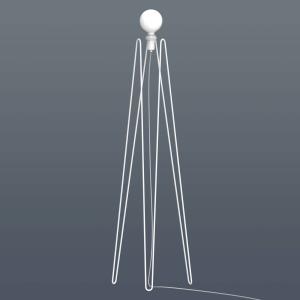 GRUPA Model M2 LED stojacia lampa biela, biely kábel