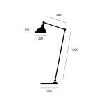 midgard modulárna stojacia lampa TYPE 556 čierna 120 cm