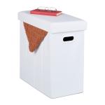 Taburetka z umelej kože RD48870, biela