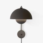 &Tradičné nástenné svietidlo Flowerpot VP8, zástrčka, matná čierna