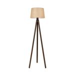 Stojacia lampa LM-65214-1E s drevenou trojnožkou
