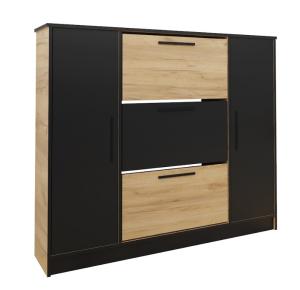 KIER Botník BENY SZNB02D | dub craft zlatý - čierna