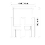 Stolná LED lampa Madita, výška 19 cm, prírodná/látka