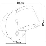 LED svetlo Tondo batérie, magnetické, čierna