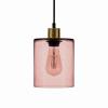 Závesná lampa Soda s ružovým skleneným tienidlom Ø 15 cm