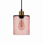 Závesná lampa Soda s ružovým skleneným tienidlom Ø 15 cm