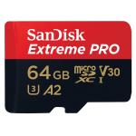 SanDisk Extreme PRO microSDXC 64 GB 200 MB/s s adaptérom