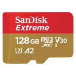 SanDisk Extreme microSDXC 128 GB 190 MB/s s adaptérom