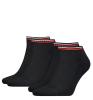 TOMMY HILFIGER - 2PACK TH uni Tommy jeans original iconic black členkové ponožky