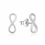 MOISS Slušivé strieborné pozdĺžne náušnice Nekonečno E0002501