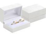 JK Box Koženková biela krabička na snubné prstene GZ-7/A1