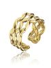 Marc Malone Otvorený pozlátený prsteň Clara Gold Ring MCR23007G