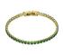 Marc Malone Tenisový pozlátený náramok Tessa Green Bracelet MCB23055G