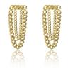 Marc Malone Krásne pozlátené náušnice Celine Gold Earrings MCE23134G