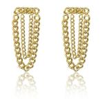 Marc Malone Krásne pozlátené náušnice Celine Gold Earrings MCE23134G