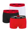 HUGO - boxerky 3PACK cotton stretch black, red, white - limitovaná fashion edícia (HUGO BOSS)