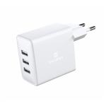 Sieťový Adaptér Swissten 3 x USB 3 a 15 W, biela 22052100