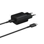 Rýchlonabíjačka Samsung 25 W s USB-C káblom, OOB Bulk, čierna EP-TA800EBE + EP-DA905BBE