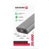 Swissten Aluminum powerbanka 20 000 mAh 20 W, PD, šedá 22013916