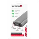Swissten Aluminum powerbanka 20 000 mAh 20 W, PD, šedá 22013916