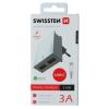 Rýchlonabíjačka Swissten Smart IC 3.A s 2 USB konektormi a dátový kábel USB / USB-C 1,2 m, biela 22043000