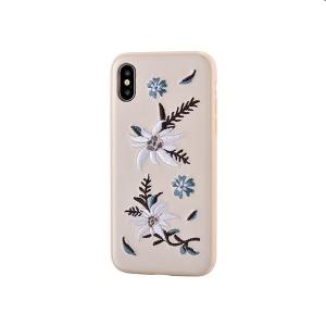 Zadný kryt Devia Flower Embroidery pre iPhone X/XS, ružová DEV-305702