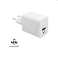 FIXED Mini Sieťová nabíjačka USB-C/USB, 45 W, biela FIXC45M-CU-WH