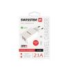 Nabíjačka Swissten Smart IC 2.1A s 2 USB konektormi a dátovým káblom USB/Micro USB, 1,2 m, biela 22051000
