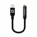 Audio adaptér Swissten Lightning/Jack (samica) 0,15 m, čierny 73501211