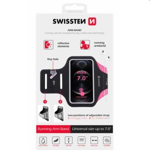 Športové puzdro Swissten Armband 7", ružová 32903700