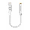 Audio adaptér Swissten Lightning/Jack (samica) 0,15 m, strieborný 73501212