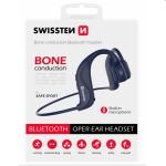 Swissten Bluetooth slúchadlá Bone Conduction, modré