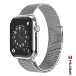 Swissten Milanese Loop remienok pre Apple Watch 38-40, strieborná