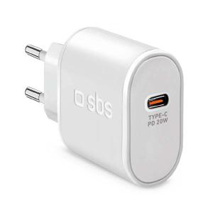 SBS Cestovný adaptér 1 x USB-C, PD 20 W, biela TETR1CPD20
