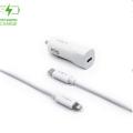FIXED Autonabíjačka USB-C s káblom USB-C/Lightning MFI, PD, 1 m, 18 W, biela FIXCC18-CL-WH