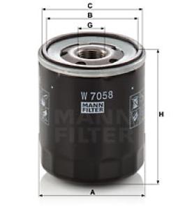 MANN-FILTER Olejový filter W 7058