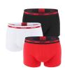 HUGO - boxerky 3PACK cotton stretch red & black color combo z organickej bavlny - limitovaná fashion edícia (HUGO BOSS)