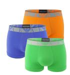 EMPORIO ARMANI - boxerky 3PACK stretch cotton aranc & viola - limited edition