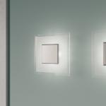 Quitani LED nástenné svietidlo Lole, sklo, matný hliník, 25 x 25 cm