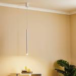 Závesná lampa Laser, s jedným plameňom, biela, tienidlo 49 cm