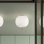 Stropné svietidlo Kundalini Kushi 16, Ø 16 cm, mosadz