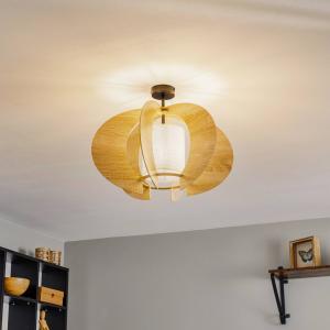 Stropné svietidlo Modern C M s drevenými lištami Ø 50 cm