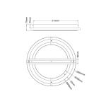 Stropné svietidlo Rilas LED, kruhové, Ø 56 cm