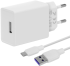 OBAL:ME sieťová nabíjačka USB-A 10W + kábel USB-A/USB-C 1m biela
