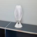 Stolná lampa Koral z biomateriálu, číra 33 cm