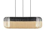 Forestier Bambusové oválne kyvadlo M čierna/prírodná