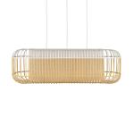 Forestier Bambusový oválny prívesok L biely/prírodný