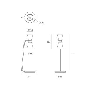 Stolová lampa Graal výška 77 cm