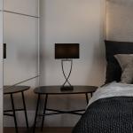 By Rydéns Omega stolová lampa chróm/čierna výška 52cm