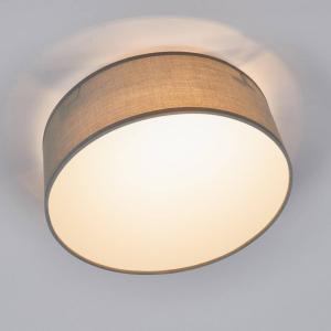 Stropné svetlo Stropný sen, Ø 30 cm, textil, sivá